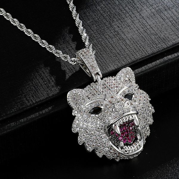 pendant necklaces cz stone paved bling iced out wolf head pendants necklace for men rapper jewelry gold color animal shape, Silver
pendant necklaces cz stone paved bling iced out wolf head pendants necklace for men rapper jewelry gold color animal shape, Silver