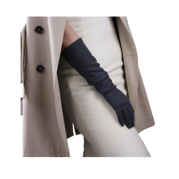 elegant cashmere wool dark gray gloves 50cm long section elbow elastic female models retro seiko yr11, Blue;gray
elegant cashmere wool dark gray gloves 50cm long section elbow elastic female models retro seiko yr11, Blue;gray
