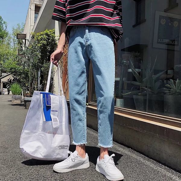 ulzzang spring super nine-point jeans men's korean style loose all-match harajuku bffeng casual pants jeansjeans and jeansstraight casu, Blue
ulzzang spring super nine-point jeans men's korean style loose all-match harajuku bffeng casual pants jeansjeans and jeansstraight casu, Blue