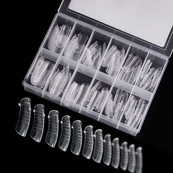 false nails 120 pcs quick building mold nail tips dual form reusable clear for extension poly gel manicure tools, Red;gold
false nails 120 pcs quick building mold nail tips dual form reusable clear for extension poly gel manicure tools, Red;gold