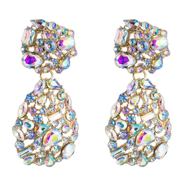 2020 new exaggeration popular fashion geometry alloy colored rhinestones drop earrings for women fashion jewelry accessories, Silver
2020 new exaggeration popular fashion geometry alloy colored rhinestones drop earrings for women fashion jewelry accessories, Silver