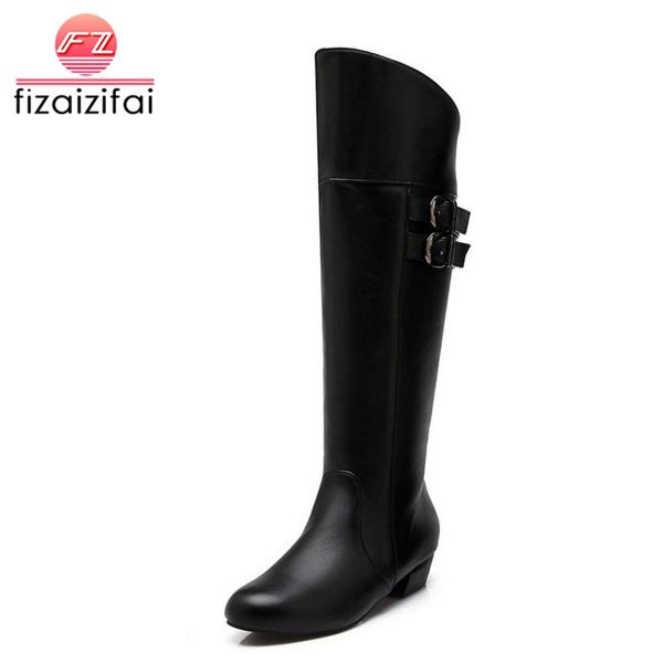 boots coolcept plus size 33-46 office ladies knee buckle round toe winter shoes women warm flats party club, Black
boots coolcept plus size 33-46 office ladies knee buckle round toe winter shoes women warm flats party club, Black