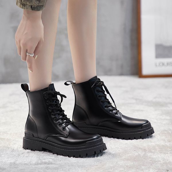 fashion women boots lace up waterproof leather shoes classcal autumn winter motorcycle boots women flat short botas, Black
fashion women boots lace up waterproof leather shoes classcal autumn winter motorcycle boots women flat short botas, Black