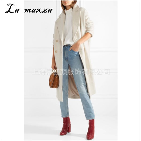 women's wool & blends elegant vintage high street womens coat winter clothes double breasted loose long, Black
women's wool & blends elegant vintage high street womens coat winter clothes double breasted loose long, Black