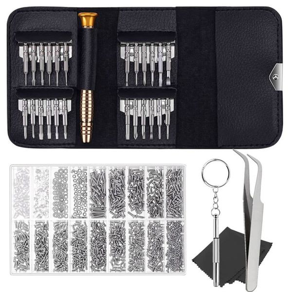 sunglasses frames eyeglass repair kit with 25pcs precision screwdriver set and 1000pcs glasses screws for eyeglasses, Silver
sunglasses frames eyeglass repair kit with 25pcs precision screwdriver set and 1000pcs glasses screws for eyeglasses, Silver