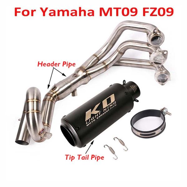 for mt09 fz09 slip on full system motorcycle exhaust pipe muffler escape tip header connection link pipe slip on
for mt09 fz09 slip on full system motorcycle exhaust pipe muffler escape tip header connection link pipe slip on