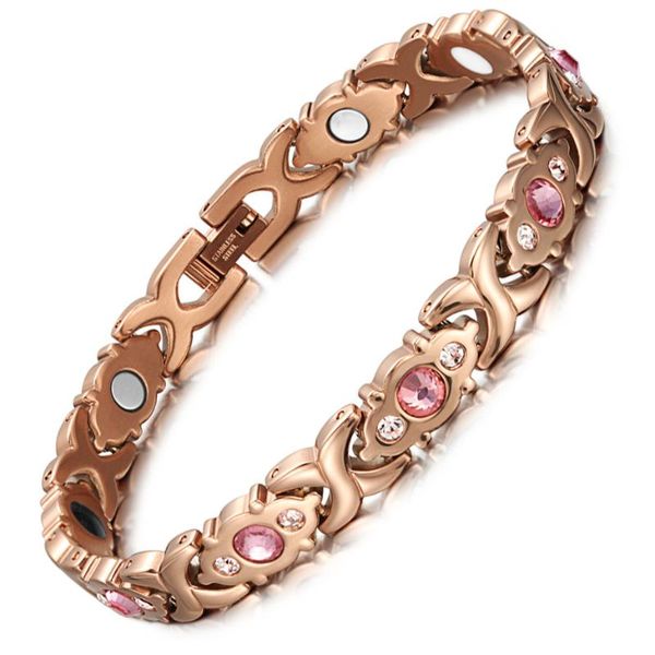 pink crystal gem bracelet magnetic health bio energy bracelets rose gold fashion jewelry christmas gifts for women lady, Golden;silver
pink crystal gem bracelet magnetic health bio energy bracelets rose gold fashion jewelry christmas gifts for women lady, Golden;silver