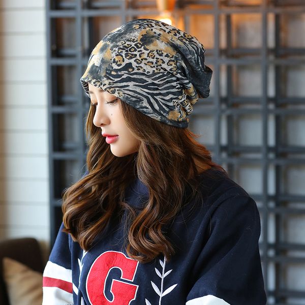 new women print leopard skullies beanies autumn winter bonnet korean fashion hat cap for women, Blue;gray
new women print leopard skullies beanies autumn winter bonnet korean fashion hat cap for women, Blue;gray