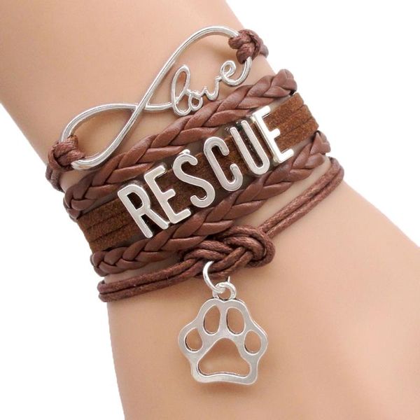 charm bracelets infinity love rescue pet bracelet mom leather wrap men & bangles for women jewelry drop, Golden;silver
charm bracelets infinity love rescue pet bracelet mom leather wrap men & bangles for women jewelry drop, Golden;silver