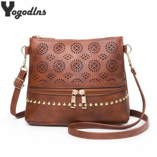 retro women's rivet handbag pu leather shoulder bag fashion designer hollow out zipper purse ladies crossbody bags
retro women's rivet handbag pu leather shoulder bag fashion designer hollow out zipper purse ladies crossbody bags