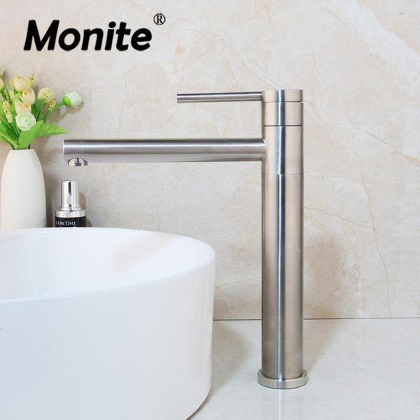 monite nickel brushed bathroom basin tap long spout solid brass 1 handle water tap vessel sink mixer faucet counterfaucet
monite nickel brushed bathroom basin tap long spout solid brass 1 handle water tap vessel sink mixer faucet counterfaucet