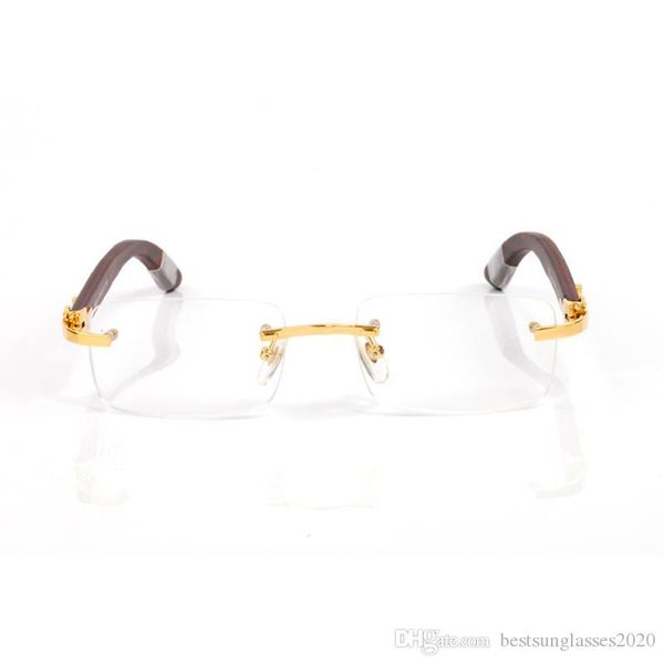 men rimless glasses wooden buffalo horn glasses eyeglasses frame women metal in fashion sunglasses frames wooden leg carving with box, Black
men rimless glasses wooden buffalo horn glasses eyeglasses frame women metal in fashion sunglasses frames wooden leg carving with box, Black