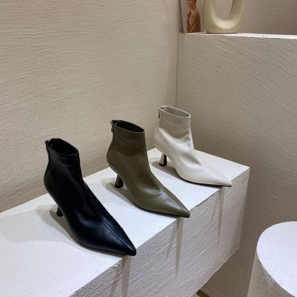 pointy boot women's boots autumn booties woman 2020 high heels zipper luxury designer shoes boots-women pointe stiletto ankle, Black
pointy boot women's boots autumn booties woman 2020 high heels zipper luxury designer shoes boots-women pointe stiletto ankle, Black
