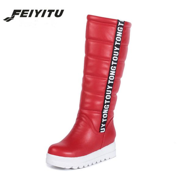 feiyitu winter women shoes knee high boots female elevator flat thermal velvet snow boots platform cotton-padded shoes white red, Black
feiyitu winter women shoes knee high boots female elevator flat thermal velvet snow boots platform cotton-padded shoes white red, Black
