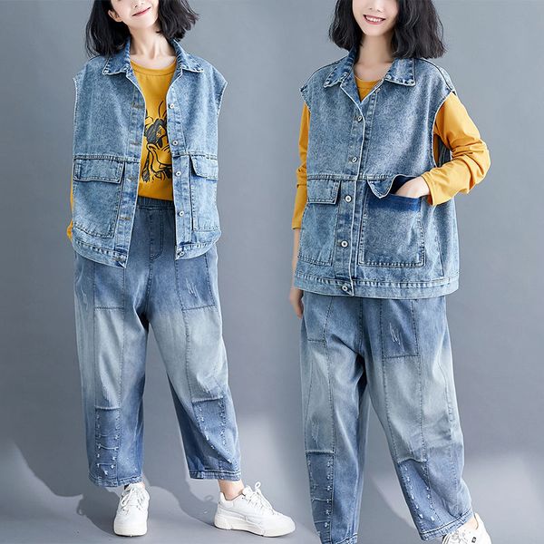 large size women's spring denim vest female korean wild loose sleeveless shirt sleeveless jacket jeans vintage waistcoat f2933, Black;white
large size women's spring denim vest female korean wild loose sleeveless shirt sleeveless jacket jeans vintage waistcoat f2933, Black;white