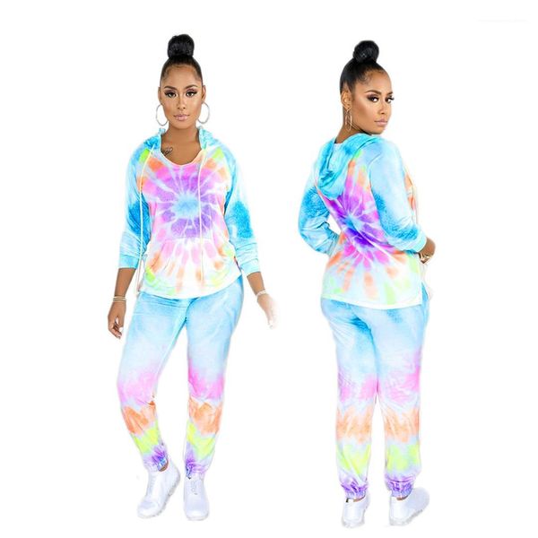 tie dye print 2pcs sets pencil pants long sleeve womens clothes casual suits womens designer tracksuits, White
tie dye print 2pcs sets pencil pants long sleeve womens clothes casual suits womens designer tracksuits, White