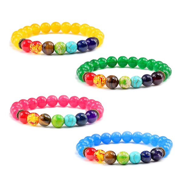 7 chakra bracelet colorful natural stone bead strand bracelet men women healing distance buddha bangles prayer yoga jewelry gift, Black
7 chakra bracelet colorful natural stone bead strand bracelet men women healing distance buddha bangles prayer yoga jewelry gift, Black