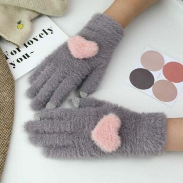 knitted women gloves screen operate winter soft wool knitted gloves warm lovely girls' pink heart mittens, Blue;gray
knitted women gloves screen operate winter soft wool knitted gloves warm lovely girls' pink heart mittens, Blue;gray
