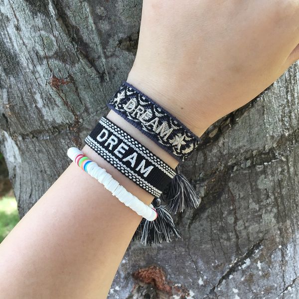 charm bracelets knotted friendship bracelet fashion tassel pull-string with embroidery letters dream gift for friends, Golden;silver
charm bracelets knotted friendship bracelet fashion tassel pull-string with embroidery letters dream gift for friends, Golden;silver
