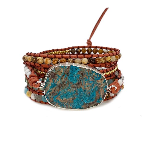 tennis trendy beaded bracelet with natural stones handmade leather wrap bracelets for female party gifts jewelry wholesale arrival, Golden;silver
tennis trendy beaded bracelet with natural stones handmade leather wrap bracelets for female party gifts jewelry wholesale arrival, Golden;silver