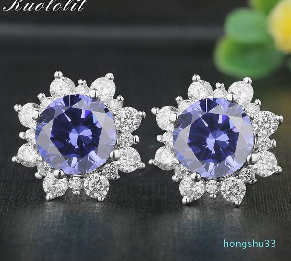 kuololit stud earrings for women 100% solid 925 sterling silver created tanzanite cz christmas jewelry engagement gift88, Golden;silver
kuololit stud earrings for women 100% solid 925 sterling silver created tanzanite cz christmas jewelry engagement gift88, Golden;silver