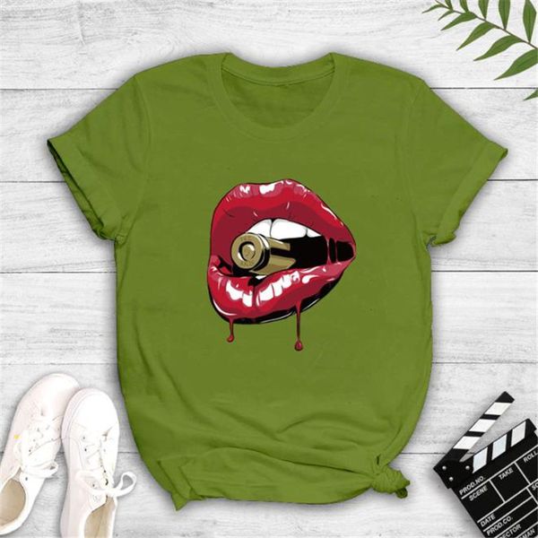 casual summer women tshirt lip pattern short sleeve o neck loose pullover new women clothes, White
casual summer women tshirt lip pattern short sleeve o neck loose pullover new women clothes, White