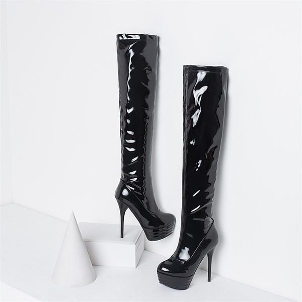 over the knee women winter snow high heels platform boots party wedding shoes woman size 41 42 43 y200915, Black
over the knee women winter snow high heels platform boots party wedding shoes woman size 41 42 43 y200915, Black