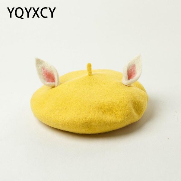 berets 2021 winter beret women hat with cute ear pink painter cap vintage bonnet gorras ladies female boina, Blue;gray
berets 2021 winter beret women hat with cute ear pink painter cap vintage bonnet gorras ladies female boina, Blue;gray