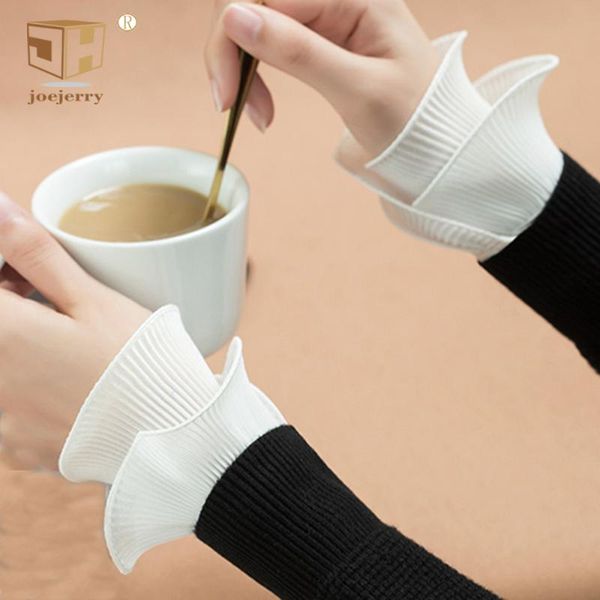five fingers gloves chiffon sleeves fake women black white pleated false cuffs sweater wrist warmers, Blue;gray
five fingers gloves chiffon sleeves fake women black white pleated false cuffs sweater wrist warmers, Blue;gray