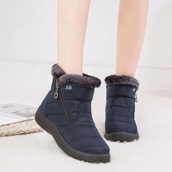 waterproof ankle boots for women snow boots plush warm women winter booties female winter shoes plus size, Black
waterproof ankle boots for women snow boots plush warm women winter booties female winter shoes plus size, Black