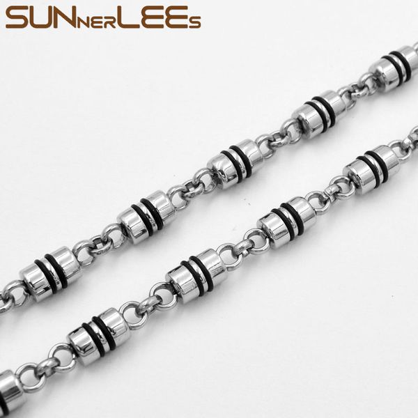 chains sunnerlees 316l stainless steel necklace 6mm geometric link chain silver color black silicone men women jewelry gift sc170 n
chains sunnerlees 316l stainless steel necklace 6mm geometric link chain silver color black silicone men women jewelry gift sc170 n