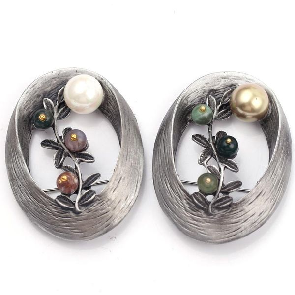 pins, brooches oval vintage flower brooch simulated pearl and green stone retro plant pins for women badges jewelry simple bijoux, Gray
pins, brooches oval vintage flower brooch simulated pearl and green stone retro plant pins for women badges jewelry simple bijoux, Gray