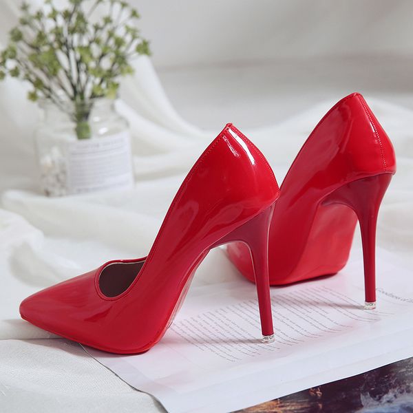 fashion women shoes pointed toe pumps patent leather shoes high heels boat wedding office carrer zapatos mujer, Black
fashion women shoes pointed toe pumps patent leather shoes high heels boat wedding office carrer zapatos mujer, Black