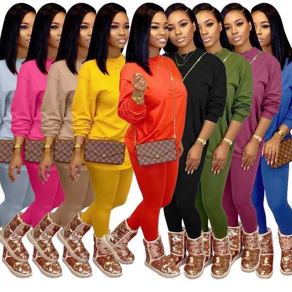 women tracksuits two pieces set casual long sleeve leggings outfits candy color ladies fashion loose t shirt jogging clothing, Gray
women tracksuits two pieces set casual long sleeve leggings outfits candy color ladies fashion loose t shirt jogging clothing, Gray