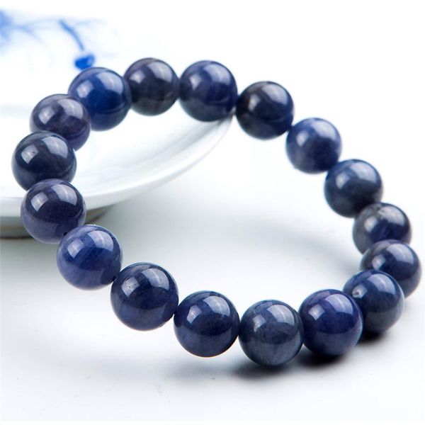12mm genuine blue natural stone bracelets women men stretch crystal round bead fashion bracelet femme, Black
12mm genuine blue natural stone bracelets women men stretch crystal round bead fashion bracelet femme, Black