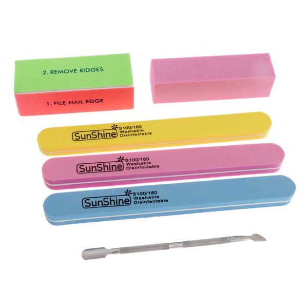 6x beauty salon nail art polishing file buffer emery boards sanding cuticle pusher spoon manicure set
6x beauty salon nail art polishing file buffer emery boards sanding cuticle pusher spoon manicure set
