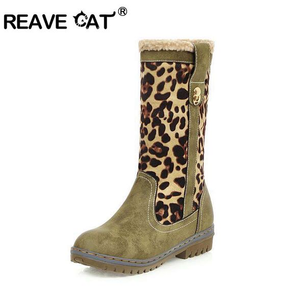 reave cat snow boots autumn winter ankle boots women low heels round toe fur warm leopard shoes botines mujer large size 34-46, Black
reave cat snow boots autumn winter ankle boots women low heels round toe fur warm leopard shoes botines mujer large size 34-46, Black