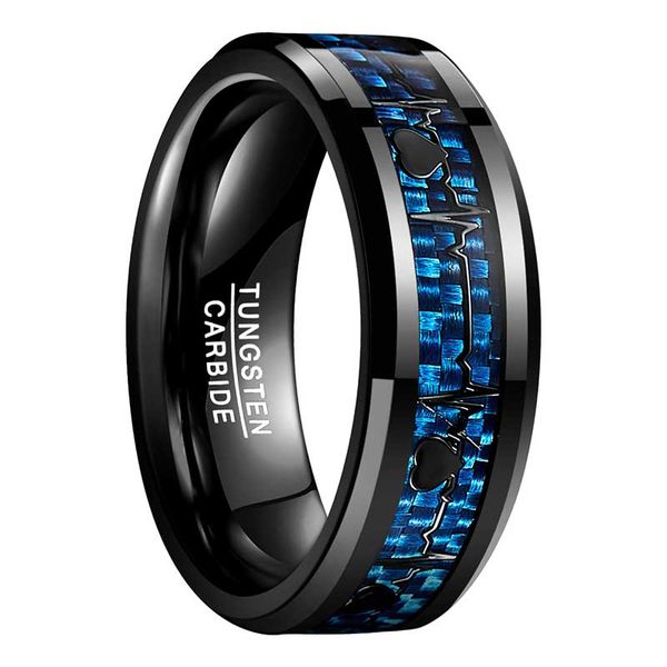 8mmwide2.3 thick middle blue electrocardiogram tungsten steel ring 7-12 yards, Golden;silver
8mmwide2.3 thick middle blue electrocardiogram tungsten steel ring 7-12 yards, Golden;silver