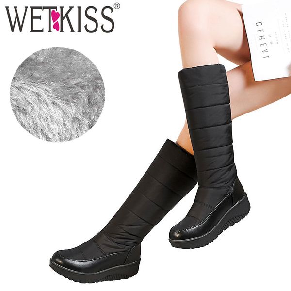 wetkiss new snow boots women platform boot knee high winter soft warm down cotton footwear cleated fashion walkable ladies shoes, Black
wetkiss new snow boots women platform boot knee high winter soft warm down cotton footwear cleated fashion walkable ladies shoes, Black