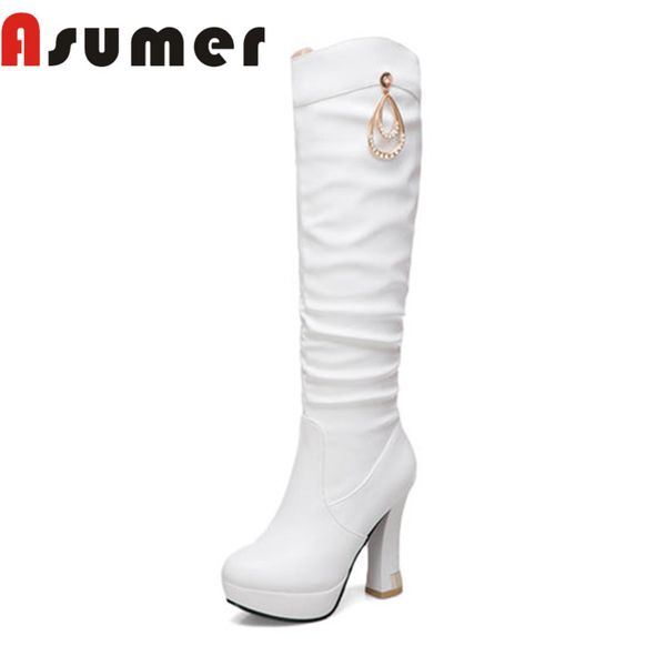 asumer 2020 platform over the knee boots for women solid fashion winter boots thick heels zip high heels, Black
asumer 2020 platform over the knee boots for women solid fashion winter boots thick heels zip high heels, Black