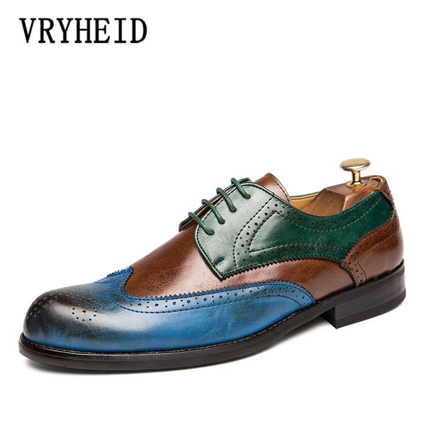 vryheid 2020 new men oxfords leather shoes brogue shoes bullock men dress man wedding lace-up mixed color red/yellow, Black
vryheid 2020 new men oxfords leather shoes brogue shoes bullock men dress man wedding lace-up mixed color red/yellow, Black