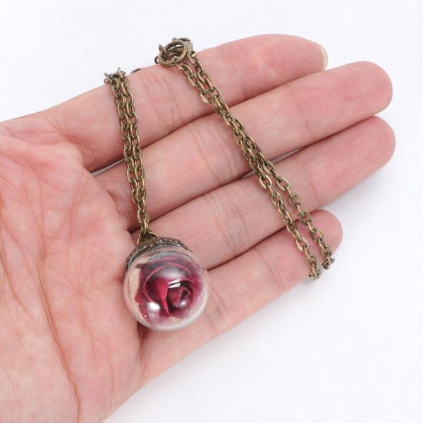 delicate glass ball necklace rose necklace simple flower neck chain fashion clavicle chain for woman girl lady (dark red, Silver
delicate glass ball necklace rose necklace simple flower neck chain fashion clavicle chain for woman girl lady (dark red, Silver