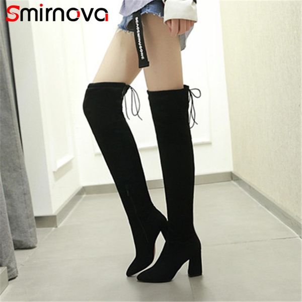 boots smirnova 2021 classic butterfly knot suede leather thick heels long for woman thigh high winter, Black
boots smirnova 2021 classic butterfly knot suede leather thick heels long for woman thigh high winter, Black