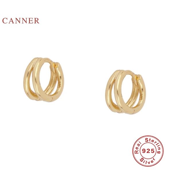hoop & huggie canner simple double layer glossy earrings hoops 925 sterling silver for women jewelry earring aretes de mujer, Golden;silver
hoop & huggie canner simple double layer glossy earrings hoops 925 sterling silver for women jewelry earring aretes de mujer, Golden;silver