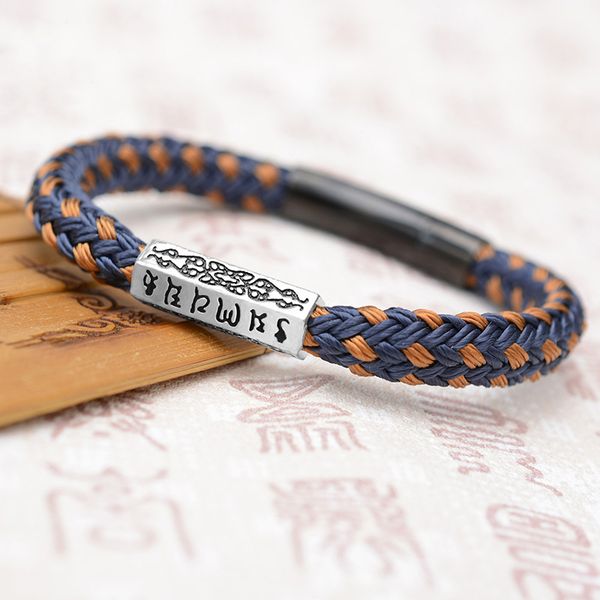 charm bracelets fashion six-word mantra s925 retro old craft men's outdoor bracelet, Golden;silver
charm bracelets fashion six-word mantra s925 retro old craft men's outdoor bracelet, Golden;silver