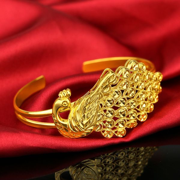 exquisite hollow peacock bangle new arrival trendy and elegant gold color do not fade fashion bangles bracelet jewelry for women, Black
exquisite hollow peacock bangle new arrival trendy and elegant gold color do not fade fashion bangles bracelet jewelry for women, Black
