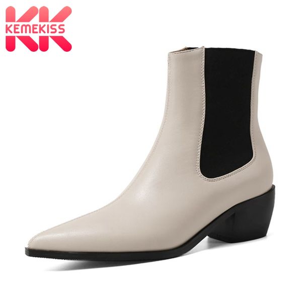 kemekiss new fashion ankle boots pointed toe thick heel slip on shoes stretch winter female shoes winter outdoor plus size 32-46, Black
kemekiss new fashion ankle boots pointed toe thick heel slip on shoes stretch winter female shoes winter outdoor plus size 32-46, Black