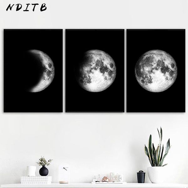 moon phase galaxy space art poster black white nordic canvas wall print minimalist painting modern home room decoration picture
moon phase galaxy space art poster black white nordic canvas wall print minimalist painting modern home room decoration picture