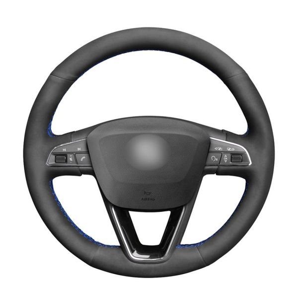 hand-stitched black synthetic suede car steering wheel cover for seat leon 5f 3 ibiza 6j arona alhambra 2020 2020
hand-stitched black synthetic suede car steering wheel cover for seat leon 5f 3 ibiza 6j arona alhambra 2020 2020