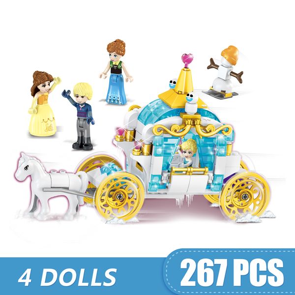 267pcs small building blocks toys compatible with legoe 4 in 1 princess's horse carriage gift for girls boys children diy
267pcs small building blocks toys compatible with legoe 4 in 1 princess's horse carriage gift for girls boys children diy